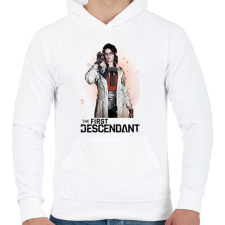 PRINTFASHION The First Descendant Gley - Férfi kapucnis pulóver - Fehér férfi pulóver, kardigán