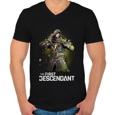 PRINTFASHION The First Descendant Jayber - Férfi V-nyakú póló - Fekete férfi póló
