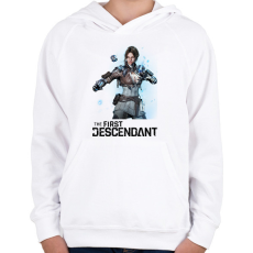 PRINTFASHION The First Descendant Viessa  - Gyerek kapucnis pulóver - Fehér