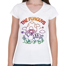 PRINTFASHION The funguys - Női V-nyakú póló - Fehér