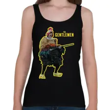 PRINTFASHION The Gentlemen - Chicken - Női atléta - Fekete női trikó