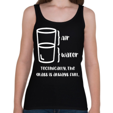PRINTFASHION The glass is always full. - Női atléta - Fekete