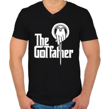 PRINTFASHION The GOTfather - Férfi V-nyakú póló - Fekete férfi póló