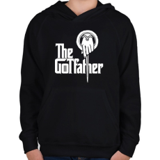 PRINTFASHION The GOTfather - Gyerek kapucnis pulóver - Fekete