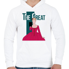 PRINTFASHION The Great - Nagy Katalin - Férfi kapucnis pulóver - Fehér