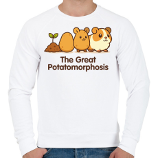PRINTFASHION The Great Potatomorphosis - Férfi pulóver - Fehér