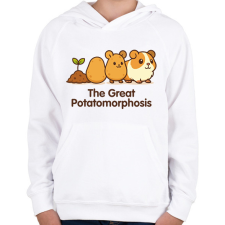 PRINTFASHION The Great Potatomorphosis - Gyerek kapucnis pulóver - Fehér gyerek pulóver, kardigán