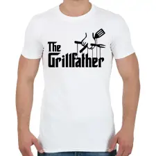 PRINTFASHION The grillfather - black - Férfi póló - Fehér férfi póló