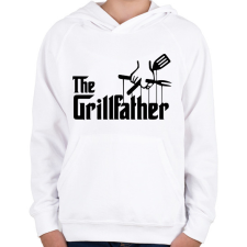 PRINTFASHION The grillfather - black - Gyerek kapucnis pulóver - Fehér gyerek pulóver, kardigán