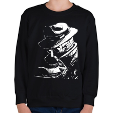 PRINTFASHION The invisible man - Gyerek pulóver - Fekete gyerek pulóver, kardigán