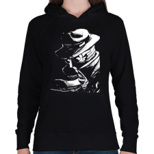 PRINTFASHION The invisible man - Női kapucnis pulóver - Fekete női pulóver, kardigán