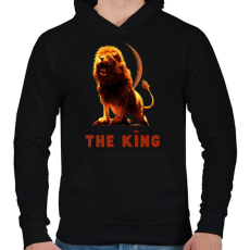 PRINTFASHION THE KING - Férfi kapucnis pulóver - Fekete