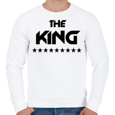 PRINTFASHION The King - Férfi pulóver - Fehér