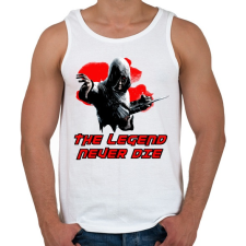 PRINTFASHION The legend never die - Férfi atléta - Fehér atléta, trikó
