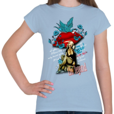 PRINTFASHION THE LEGEND - Női póló - Világoskék