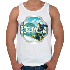 PRINTFASHION The Legend of Zelda: Tears of the Kingdom - Férfi atléta - Fehér atléta, trikó