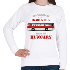 PRINTFASHION The legendary Ikarus bus - Női pulóver - Fehér női pulóver, kardigán