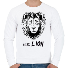 PRINTFASHION the lion - Férfi pulóver - Fehér férfi pulóver, kardigán