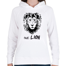 PRINTFASHION the lion - Női kapucnis pulóver - Fehér női pulóver, kardigán