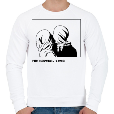 PRINTFASHION The lovers - Férfi pulóver - Fehér