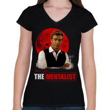PRINTFASHION THE MENTALIST-Patrick Jane - Női V-nyakú póló - Fekete női póló