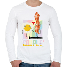 PRINTFASHION The most beautiful couple - Férfi hosszú ujjú póló - Fehér