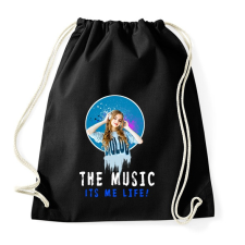 PRINTFASHION THE MUSIC ITS ME LIFE - Sportzsák, Tornazsák - Fekete tornazsák