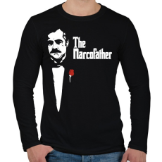 PRINTFASHION The narcofather - Férfi hosszú ujjú póló - Fekete