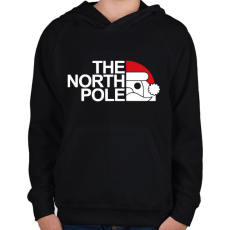 PRINTFASHION The north pole - Márka paródia - Gyerek kapucnis pulóver - Fekete