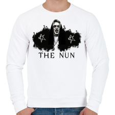 PRINTFASHION the nun - Férfi pulóver - Fehér férfi pulóver, kardigán