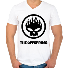 PRINTFASHION THE OFFSPRING - Férfi V-nyakú póló - Fehér férfi póló