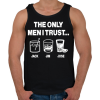 PRINTFASHION The only men I trust...Jack, Jim, Jose - Férfi atléta - Fekete