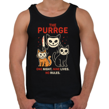 PRINTFASHION The Purrge - Férfi atléta - Fekete női trikó