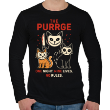 PRINTFASHION The Purrge - Férfi hosszú ujjú póló - Fekete férfi póló