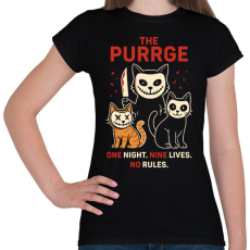 PRINTFASHION The Purrge - Női póló - Fekete