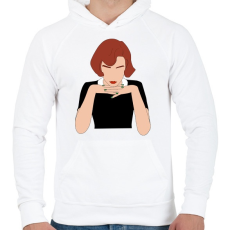 PRINTFASHION The Queen's Gambit - Férfi kapucnis pulóver - Fehér