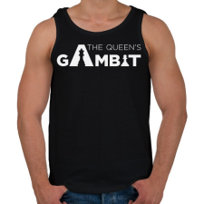 PRINTFASHION The Queen's Gambit logo - Férfi atléta - Fekete atléta, trikó