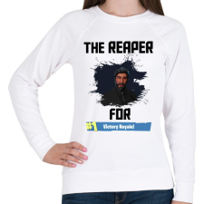 PRINTFASHION The Reaper - Női pulóver - Fehér női pulóver, kardigán