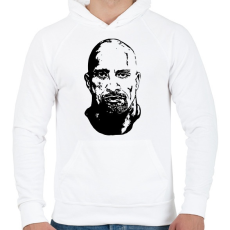 PRINTFASHION The Rock - Férfi kapucnis pulóver - Fehér