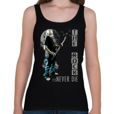 PRINTFASHION THE ROCK ITS NEVER DIE - Női atléta - Fekete női trikó
