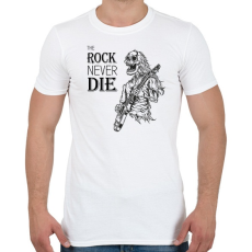 PRINTFASHION The rock never die - Férfi póló - Fehér