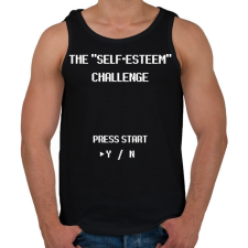 PRINTFASHION The "Self-Esteem" Game - Férfi atléta - Fekete atléta, trikó