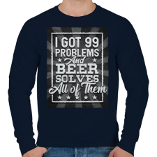 PRINTFASHION The solution - Férfi pulóver - Sötétkék férfi pulóver, kardigán
