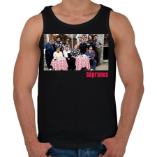 PRINTFASHION The Sopranos Cast - Férfi atléta - Fekete atléta, trikó