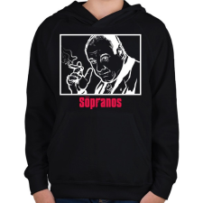 PRINTFASHION The Sopranos - Gyerek kapucnis pulóver - Fekete gyerek pulóver, kardigán