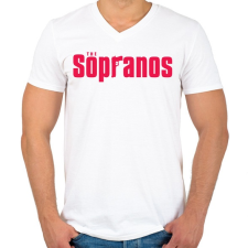 PRINTFASHION The Sopranos Original - Férfi V-nyakú póló - Fehér férfi póló