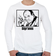 PRINTFASHION The Sopranos Tony - Férfi hosszú ujjú póló - Fehér