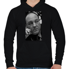 PRINTFASHION The Sopranos - Tony Soprano - Férfi kapucnis pulóver - Fekete