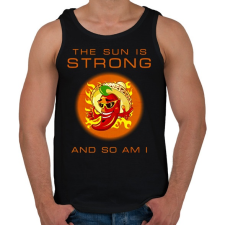 PRINTFASHION THE SUN STRONG - Férfi atléta - Fekete atléta, trikó