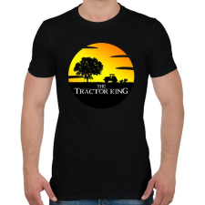 PRINTFASHION The Tractor King - Férfi póló - Fekete férfi póló